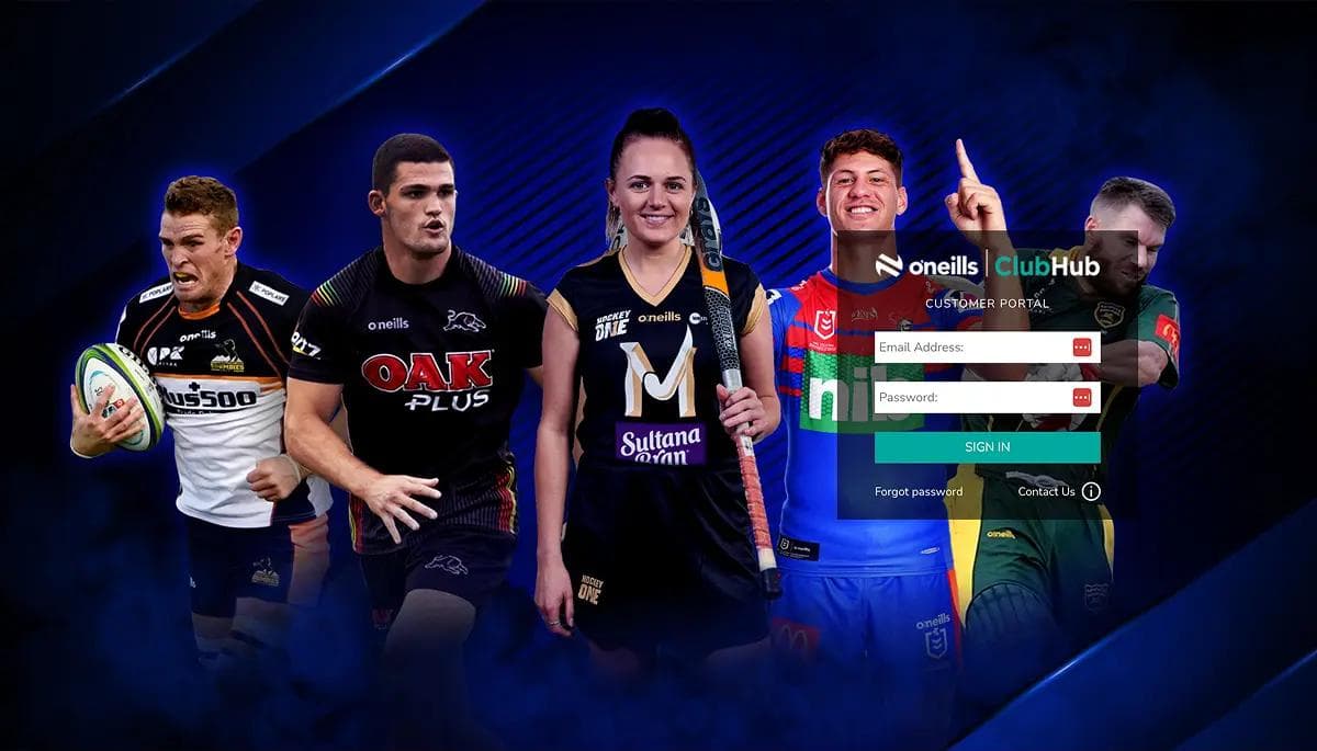 ONeills Sports Wear Club Hub on BigCommerce