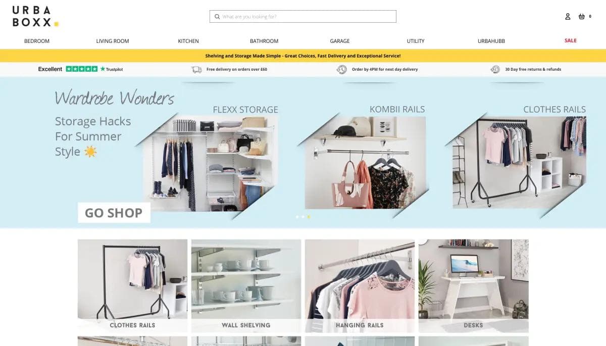 Urbaboxx UK BigCommerce website